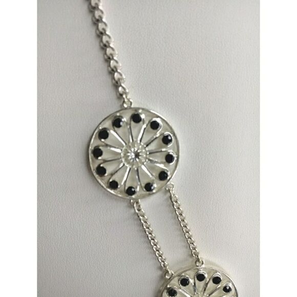 Native American Style Silvertone Necklace - Picture 3 of 5